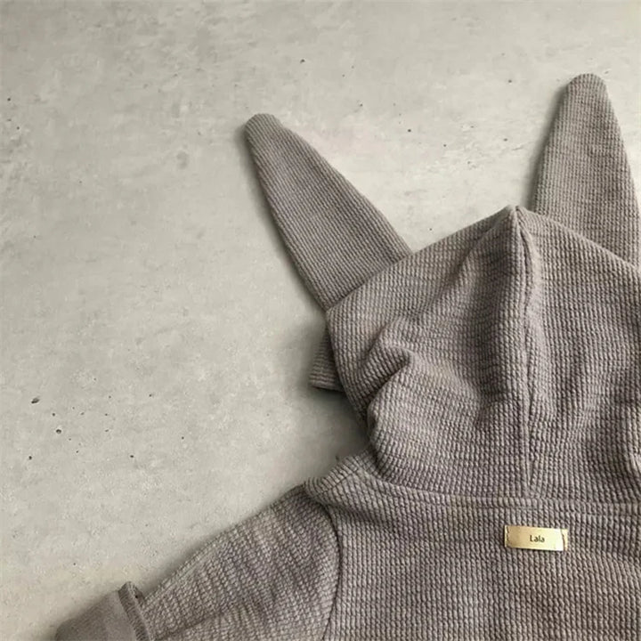 Knitted Bunny Hoodie Jumpsuit 0-24 Months