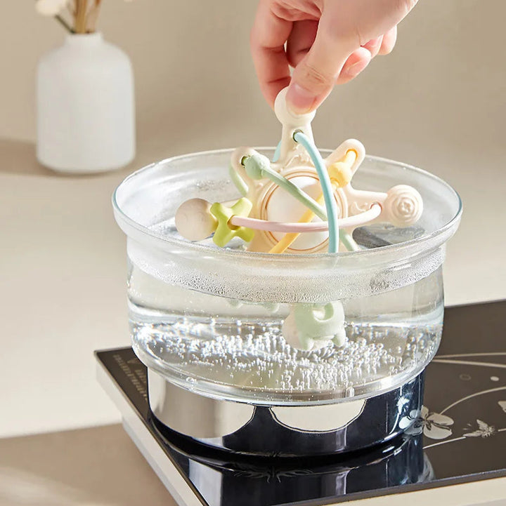 Sensory Teether Rattle Montessori Toy for Babies