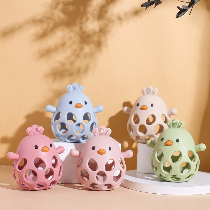 Soft Silicone Baby Teether Cartoon Animal Design