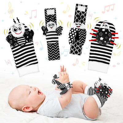 Foot Finder & Wrist Rattle Sensory Toy Set