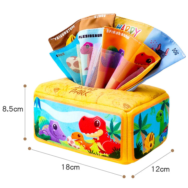Montessori Baby Tissue Box Sensory Toy