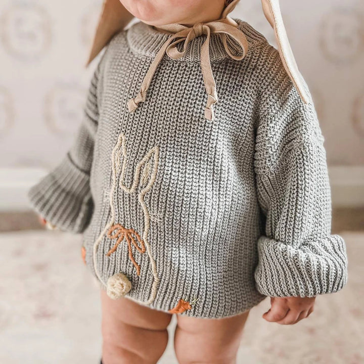 Oversized Cable Knit Bunny Sweater 1-4 Years