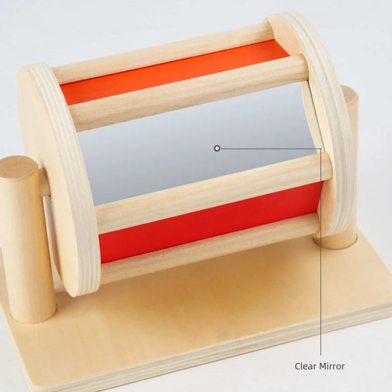 Wooden Macaron Drum with Mirror