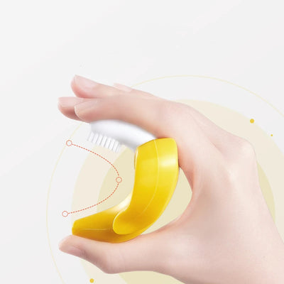 Banana Shape Baby Silicone Teether Brush