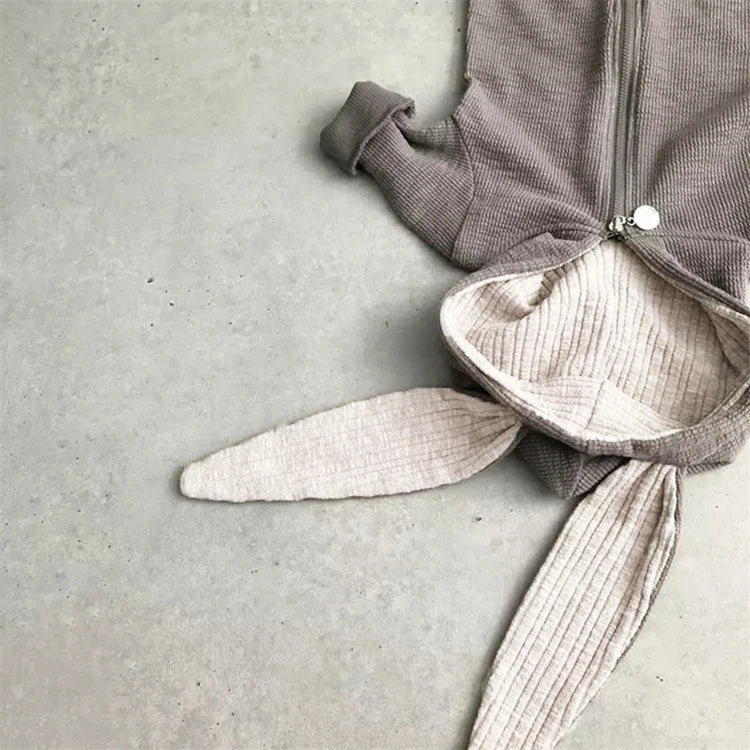 Knitted Bunny Hoodie Jumpsuit 0-24 Months