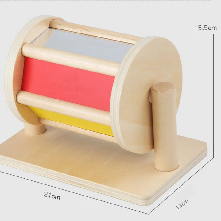 Wooden Macaron Drum with Mirror