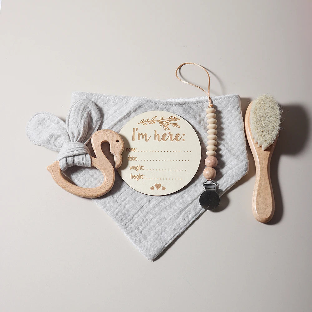 Baby Flamingo Teether & Bib Set