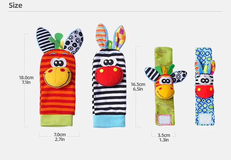 Wrist Rascal Toy Foot Finder & Wrist Rattle Sensory Toy Set – Skaldo & Malin