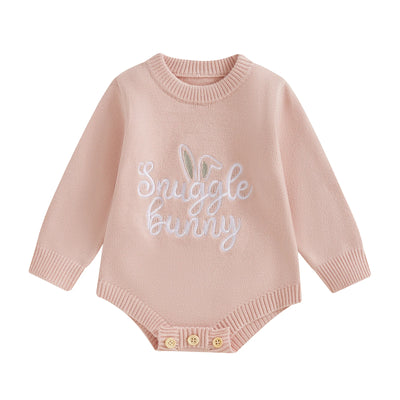 Long Sleeve Easter Sweater Romper 0-18 Months