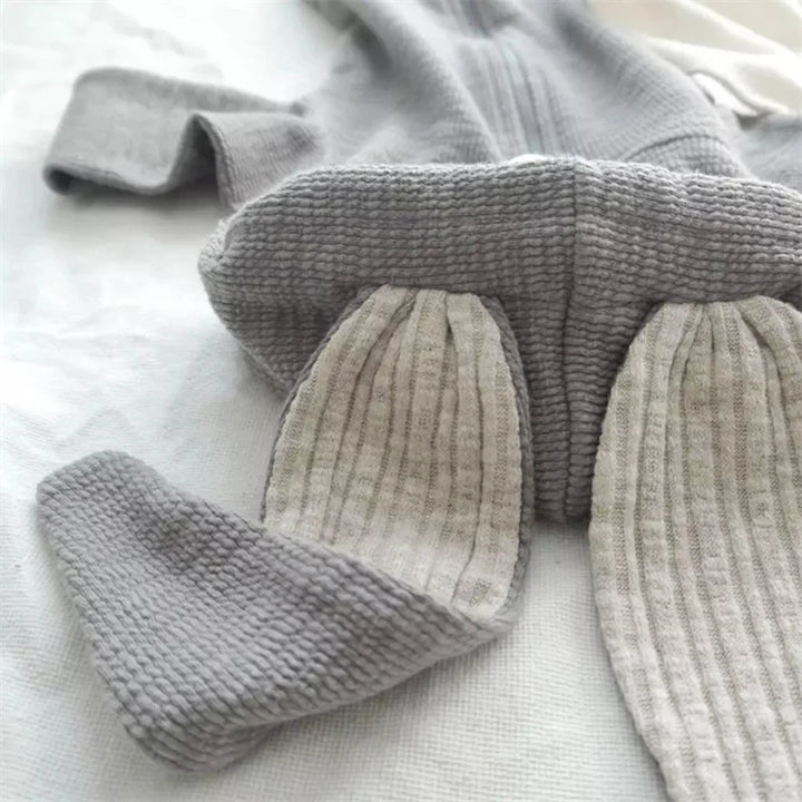 Knitted Bunny Hoodie Jumpsuit 0-24 Months
