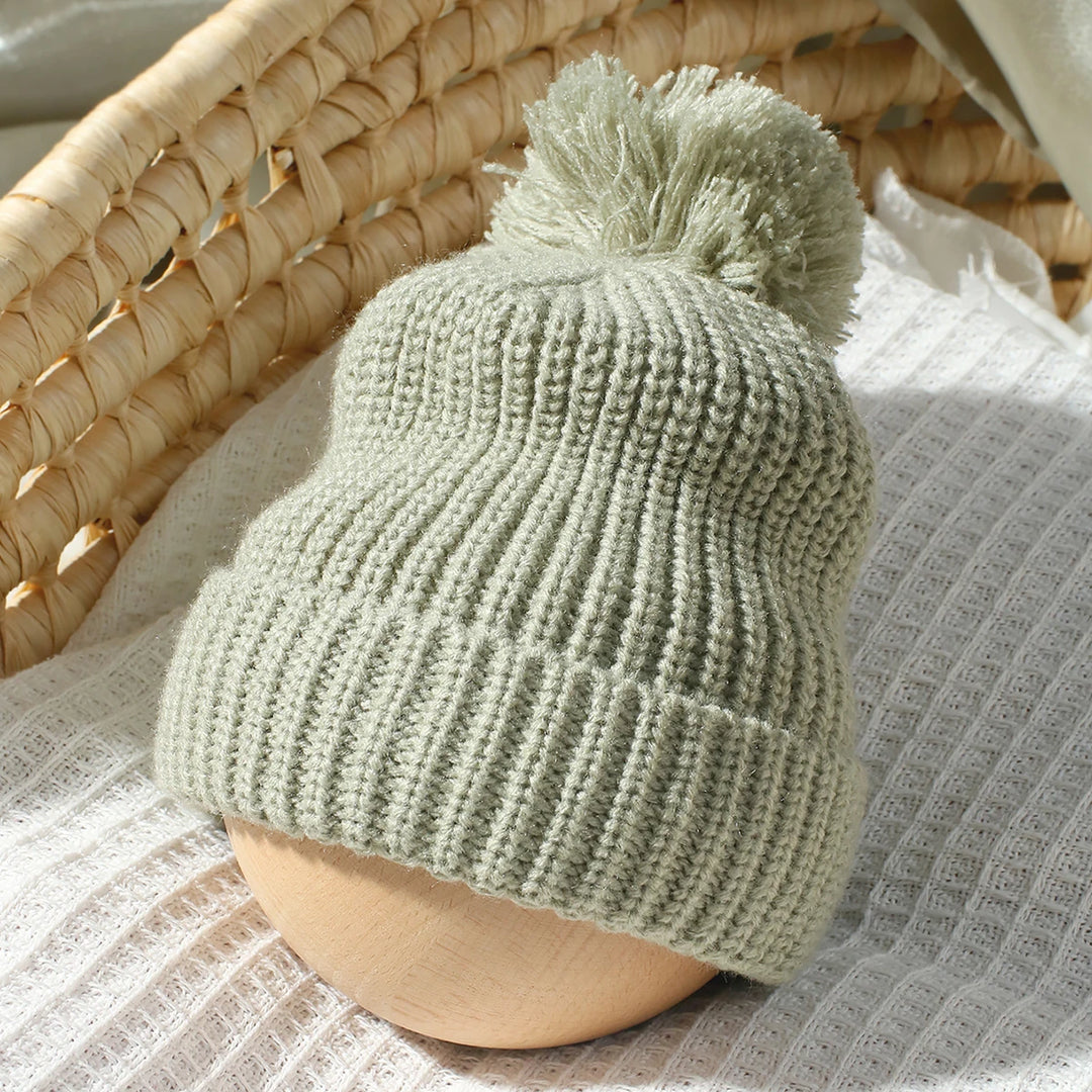 Hello World Knitted Romper & Pom-Pom Hat Set 0-1 Month