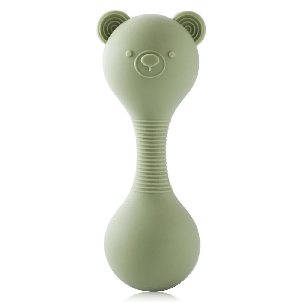Silicone Bear Maracas Rattle & Teether