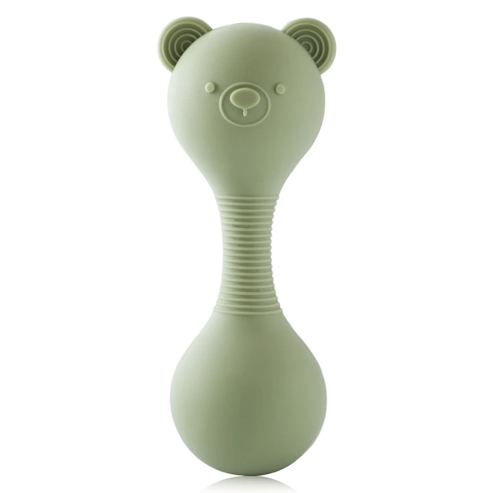 Silicone Bear Maracas Rattle & Teether