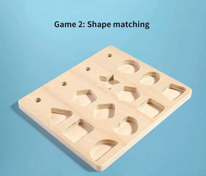 Montessori Shape Stacking & Matching Board