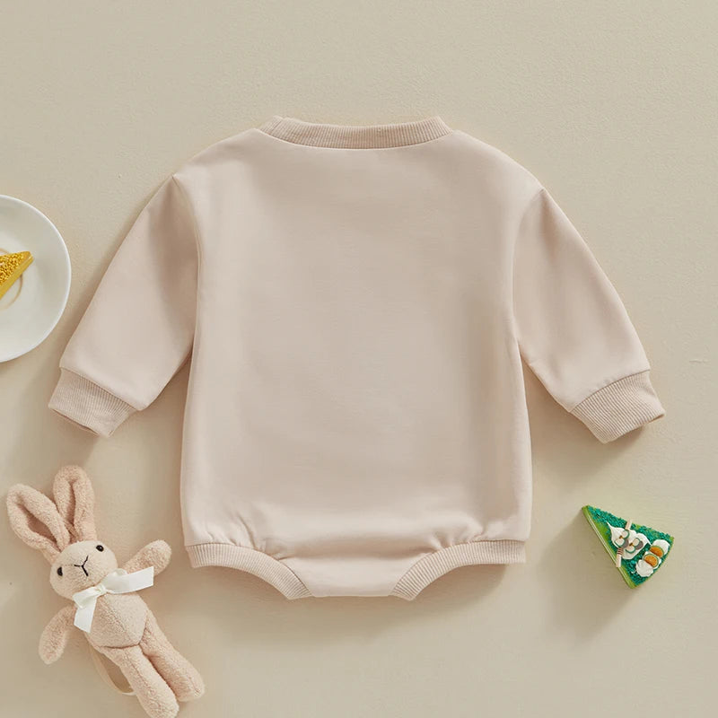 Embroidered Easter Bunny Long Sleeve Romper 0-18 Months