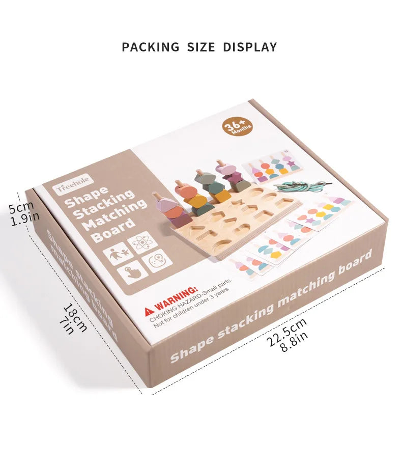 Montessori Shape Stacking & Matching Board
