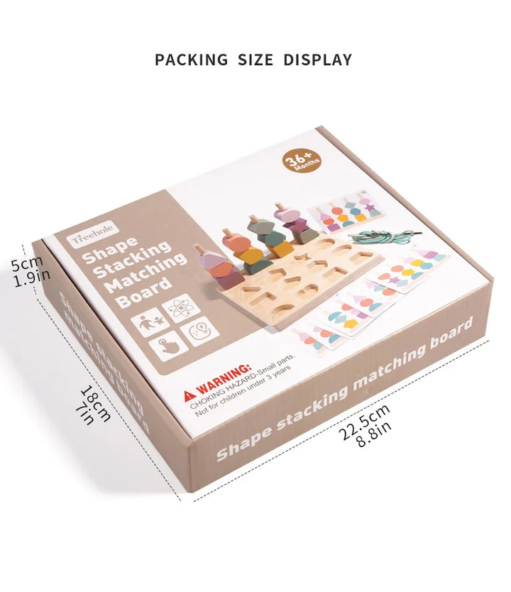 Montessori Shape Stacking & Matching Board