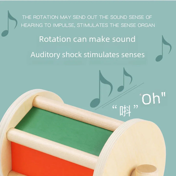 Wooden Macaron Drum with Mirror