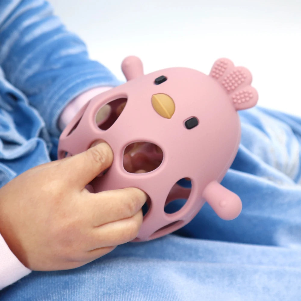 Soft Silicone Baby Teether Cartoon Animal Design