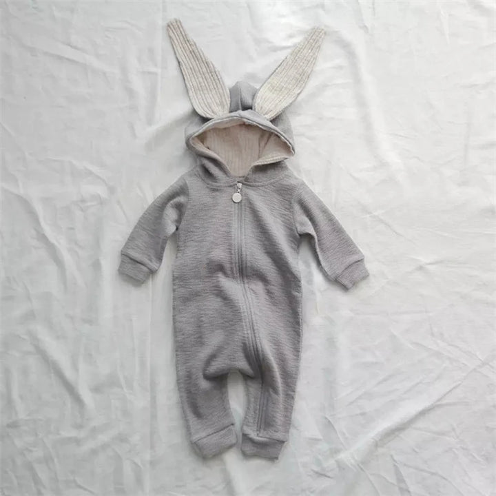 Knitted Bunny Hoodie Jumpsuit 0-24 Months
