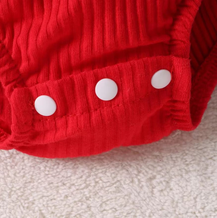 Baby Girl Christmas Romper Dress And Bow Headband Set 0 - 18 Months - Skaldo & Malin