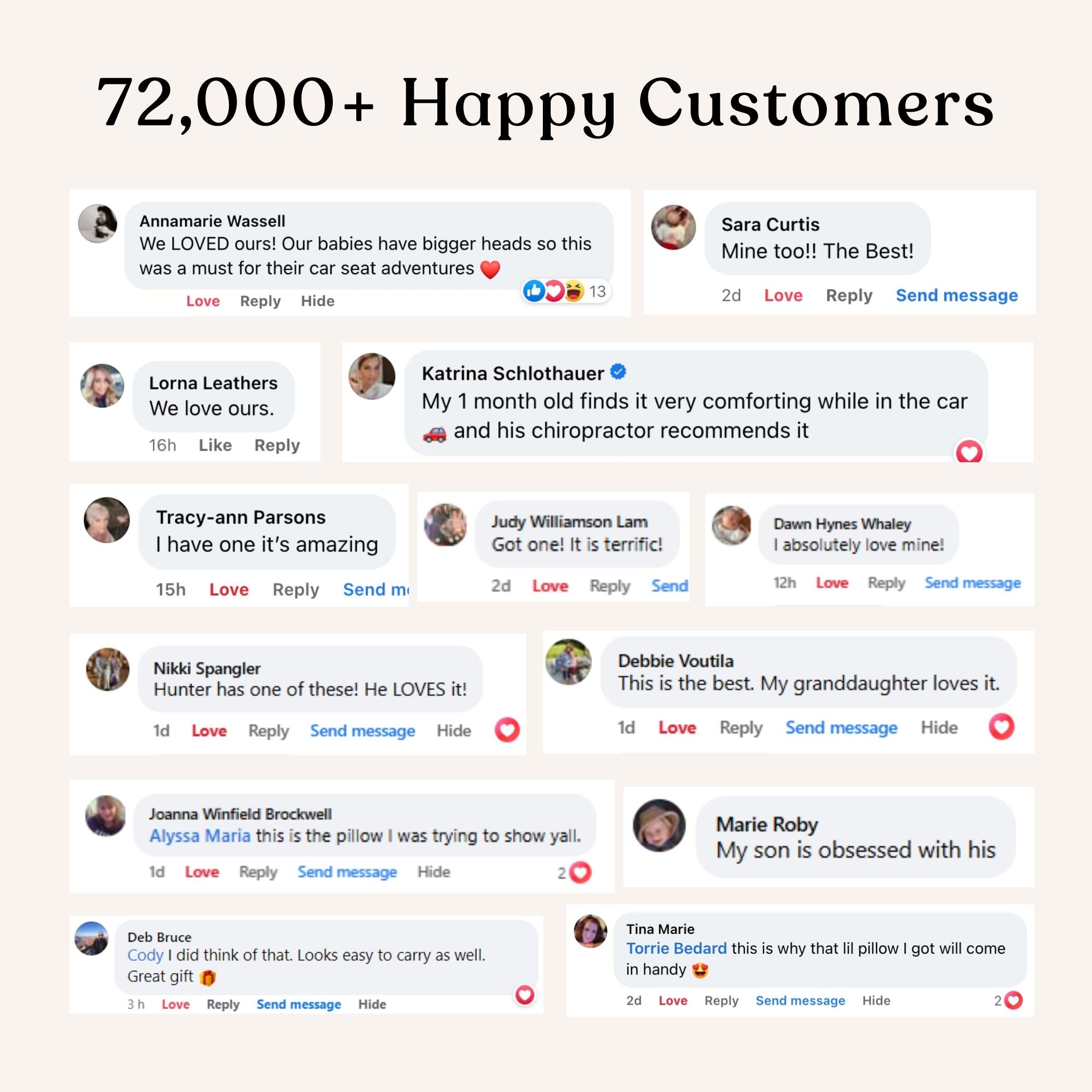 CozyComfort Baby Head Support Pillow