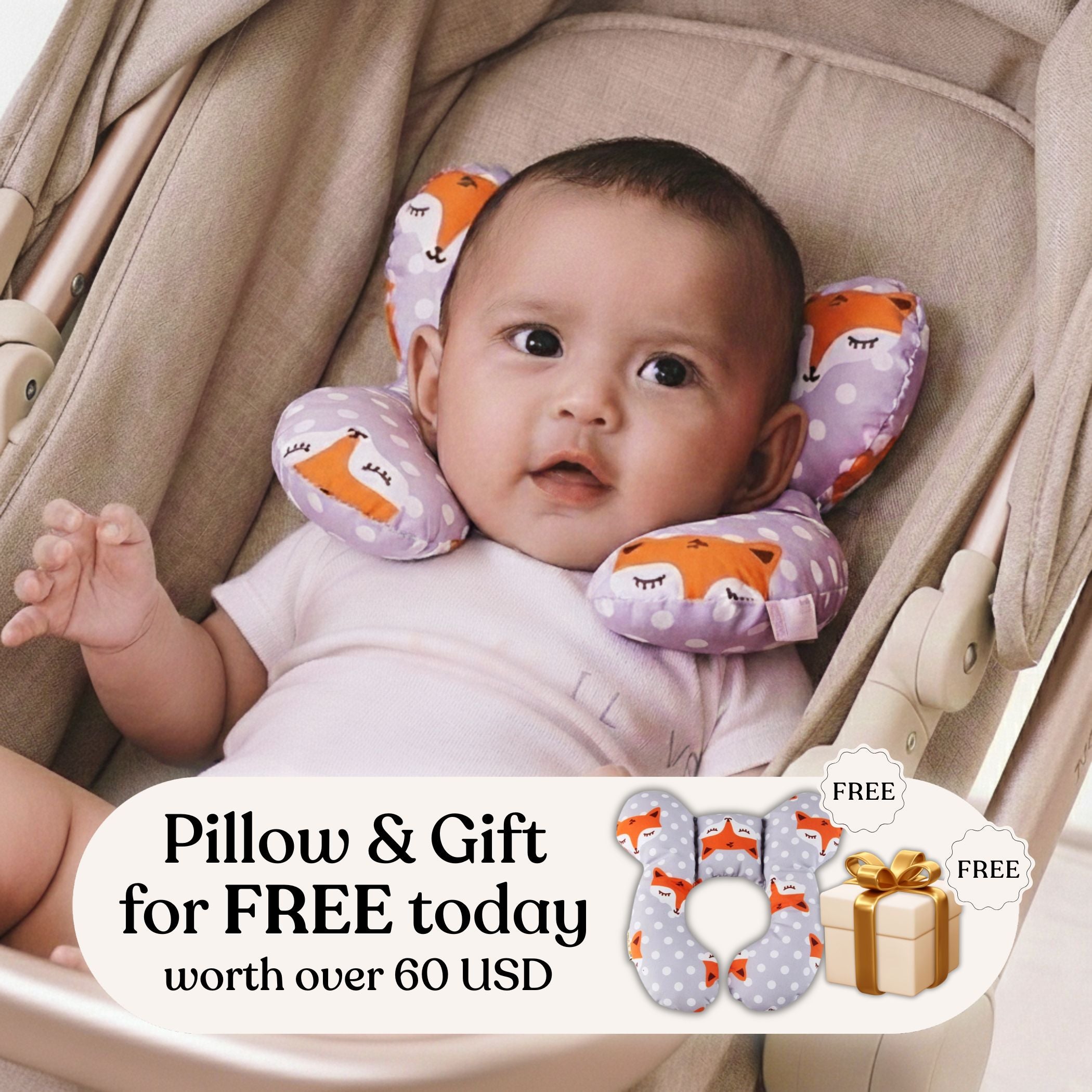 CozyComfort Baby Head Support Pillow
