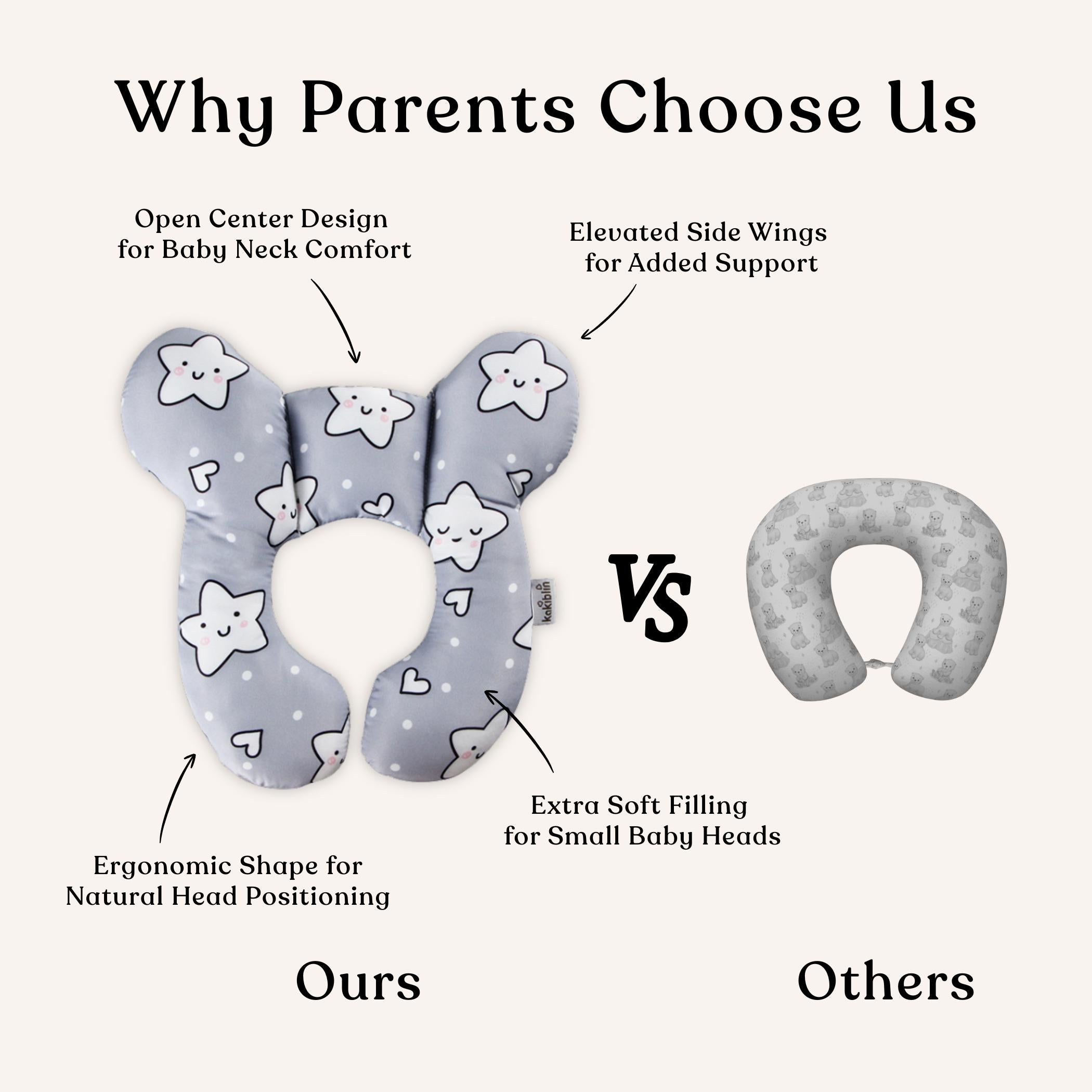 CozyComfort Baby Head Support Pillow