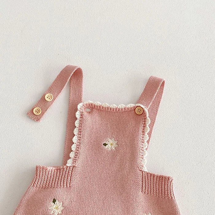 Floral Embroidery Knitted Bodysuit - Skaldo & Malin