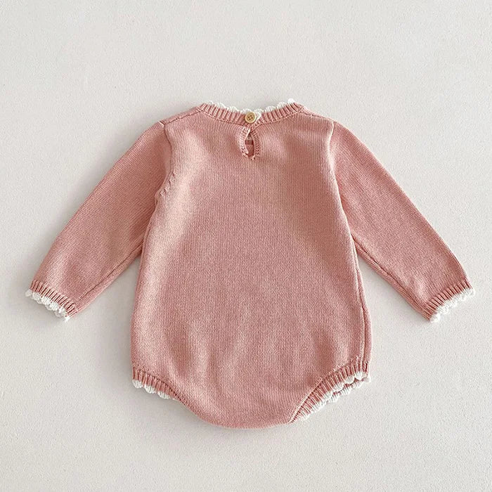 Floral Embroidery Knitted Bodysuit - Skaldo & Malin