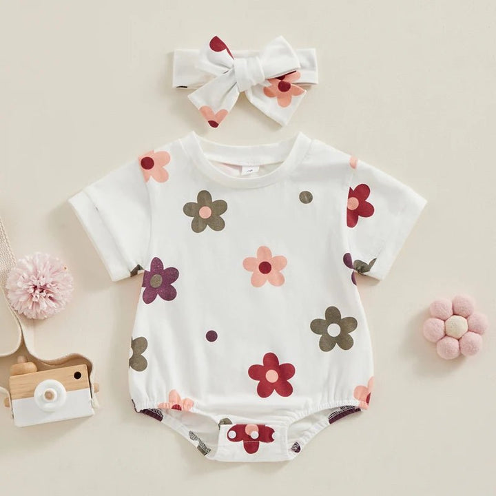Floral Romper & Headband Set - Skaldo & Malin