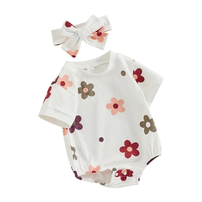 Floral Romper & Headband Set - Skaldo & Malin