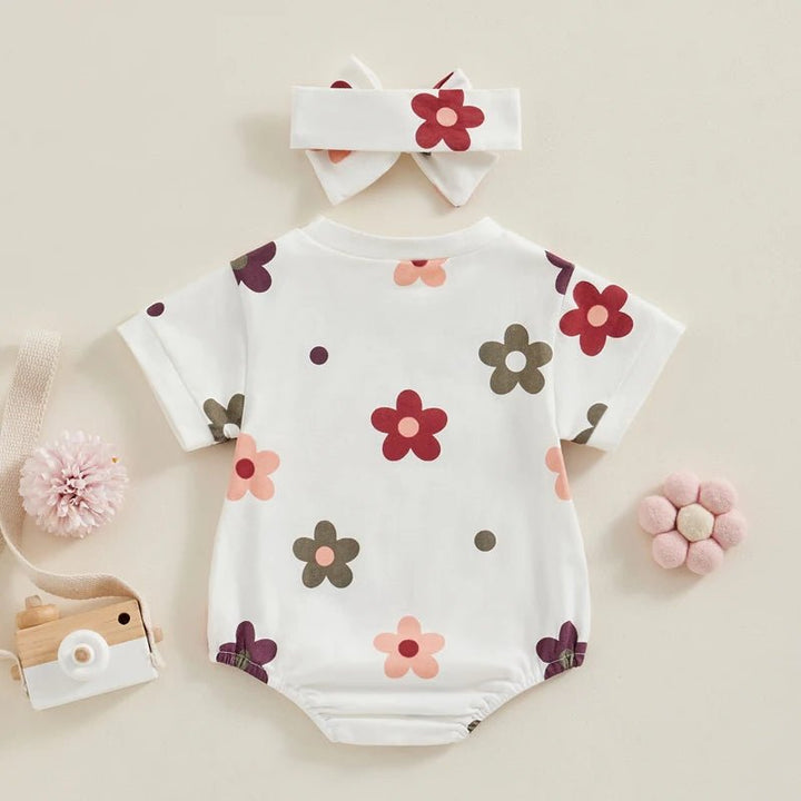 Floral Romper & Headband Set - Skaldo & Malin