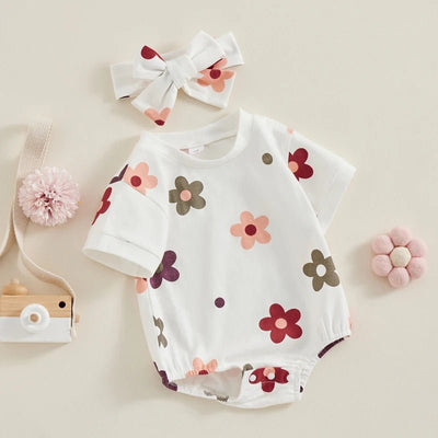 Floral Romper & Headband Set - Skaldo & Malin