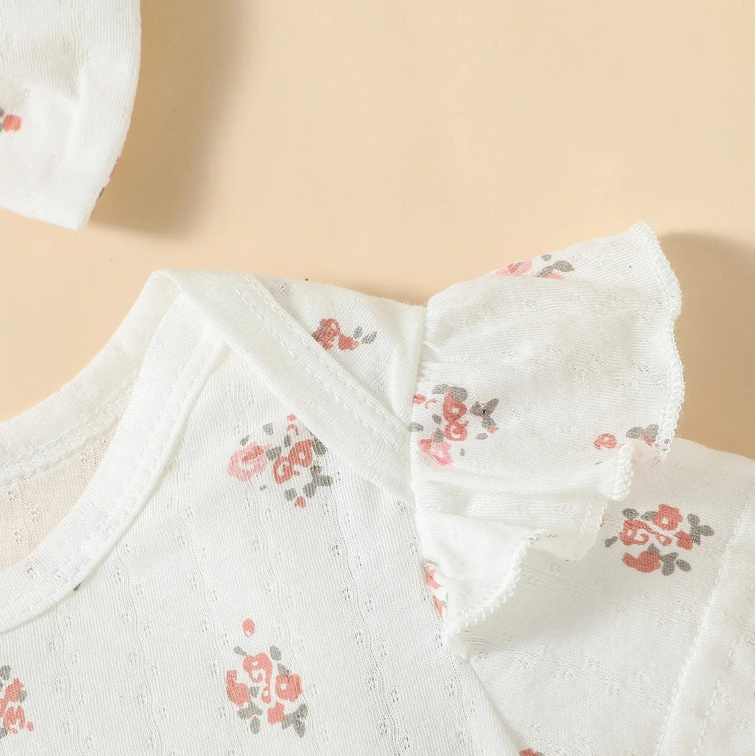 Floral Romper, Pants & Headband Set - Skaldo & Malin