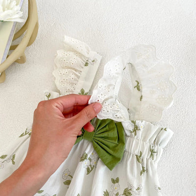 Fly Sleeve Floral Ruffles Bodysuit - Skaldo & Malin