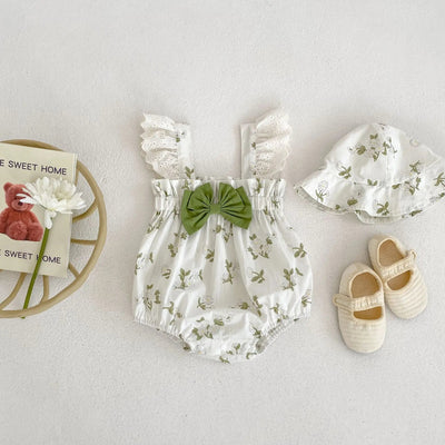 Fly Sleeve Floral Ruffles Bodysuit - Skaldo & Malin