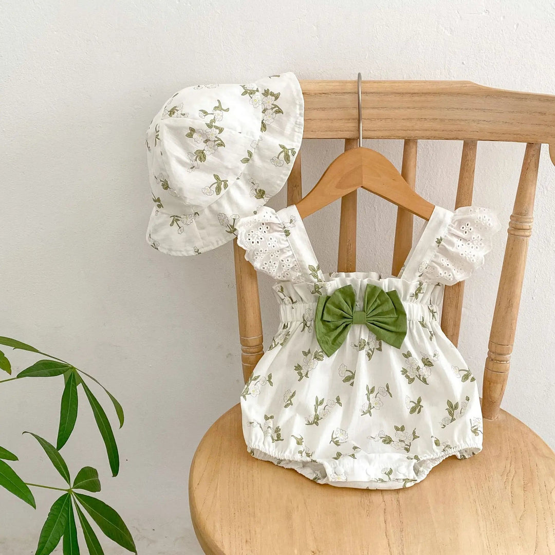 Fly Sleeve Floral Ruffles Bodysuit - Skaldo & Malin