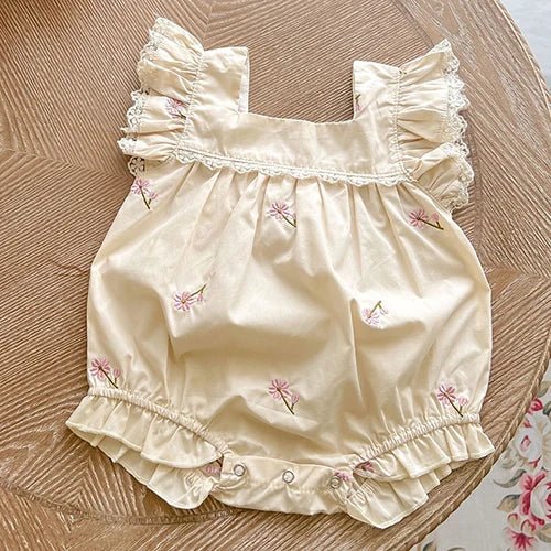 Fly Sleeve Flower Embroidery Jumpsuit - Skaldo & Malin