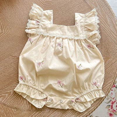 Fly Sleeve Flower Embroidery Jumpsuit - Skaldo & Malin