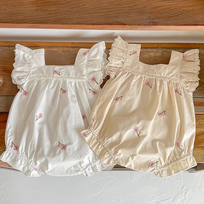 Fly Sleeve Flower Embroidery Jumpsuit - Skaldo & Malin