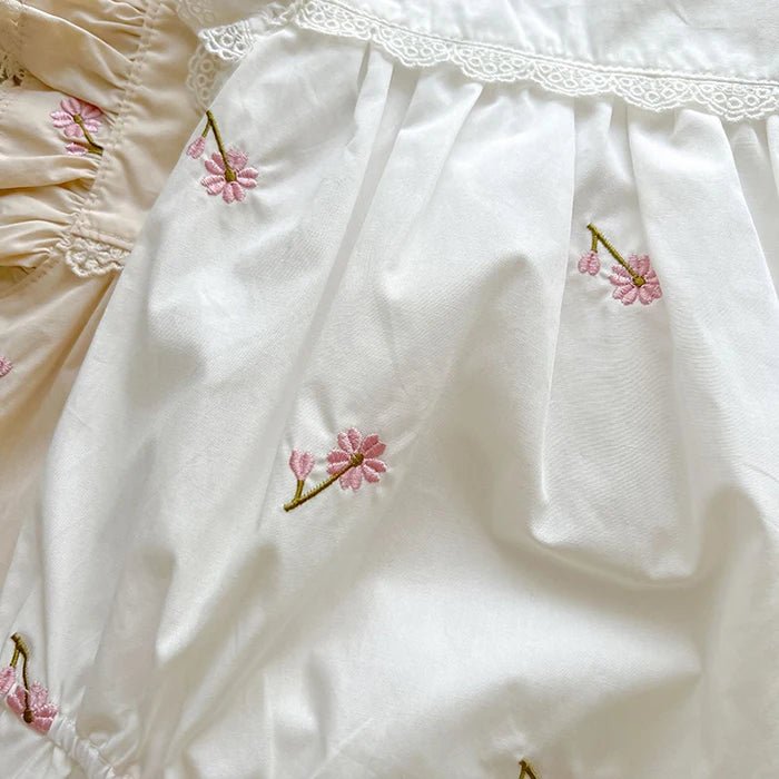 Fly Sleeve Flower Embroidery Jumpsuit - Skaldo & Malin
