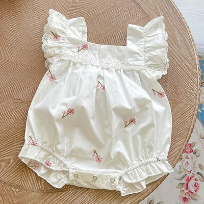 Fly Sleeve Flower Embroidery Jumpsuit - Skaldo & Malin