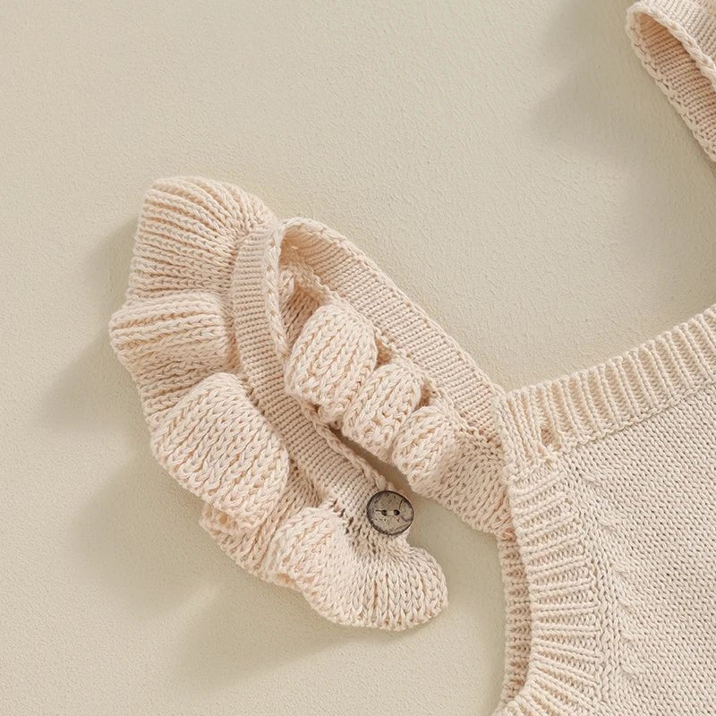 Fly Sleeve Knitted Floral Romper - Skaldo & Malin