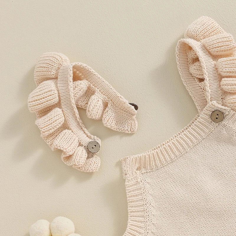 Fly Sleeve Knitted Floral Romper - Skaldo & Malin