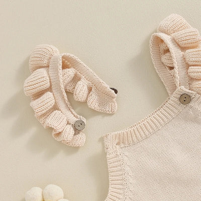 Fly Sleeve Knitted Floral Romper - Skaldo & Malin