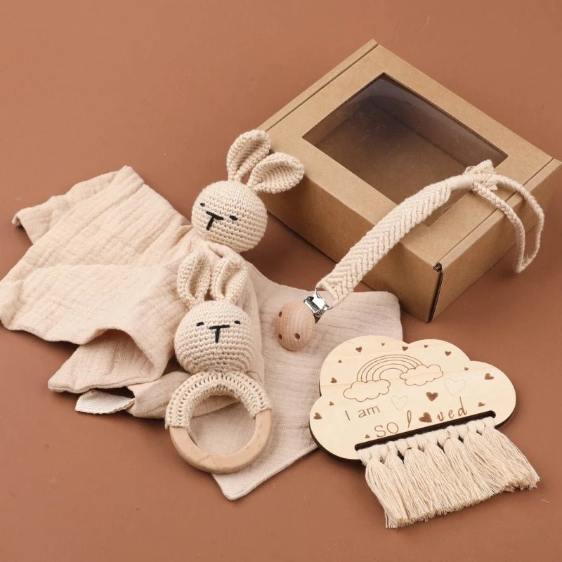 I Am So Loved Crochet Teething Set - Skaldo & Malin