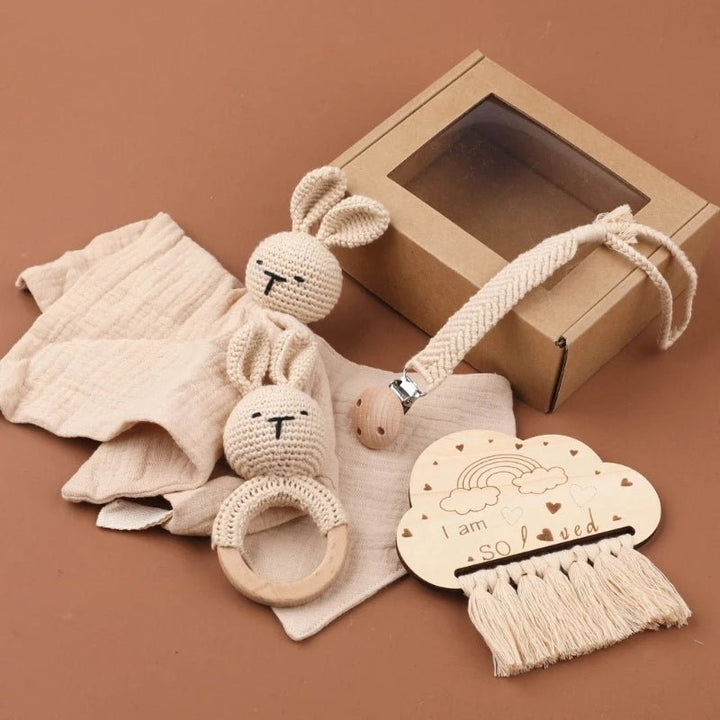 I Am So Loved Crochet Teething Set - Skaldo & Malin