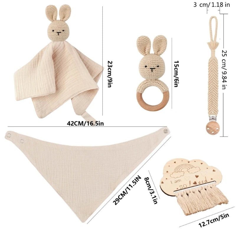 I Am So Loved Crochet Teething Set - Skaldo & Malin