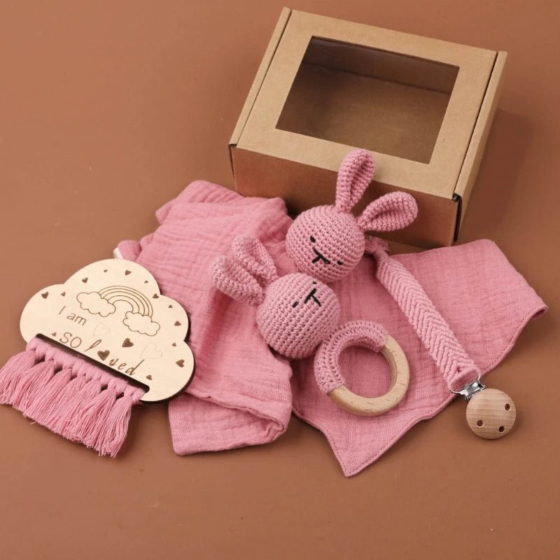 I Am So Loved Crochet Teething Set - Skaldo & Malin